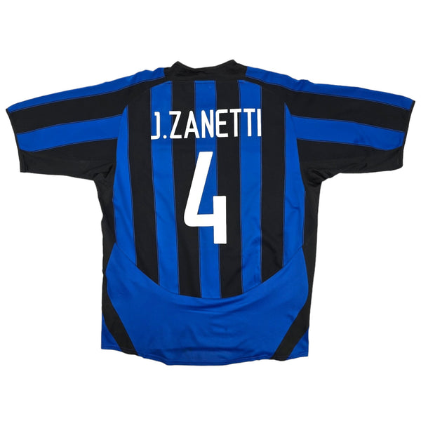 2003/04 Inter Milan Home Football Shirt (XL) Nike #4 Zanetti