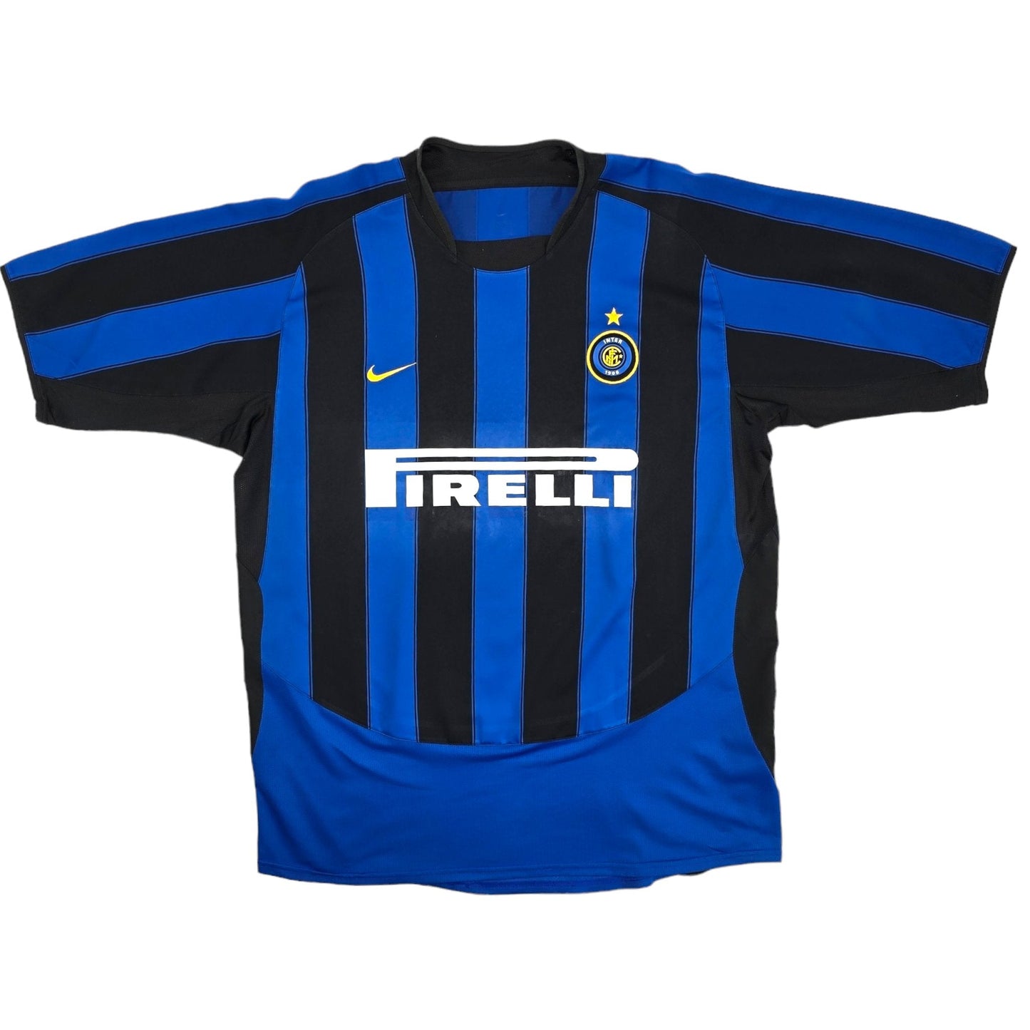 2003/04 Inter Milan Home Football Shirt (XL) Nike #4 Zanetti