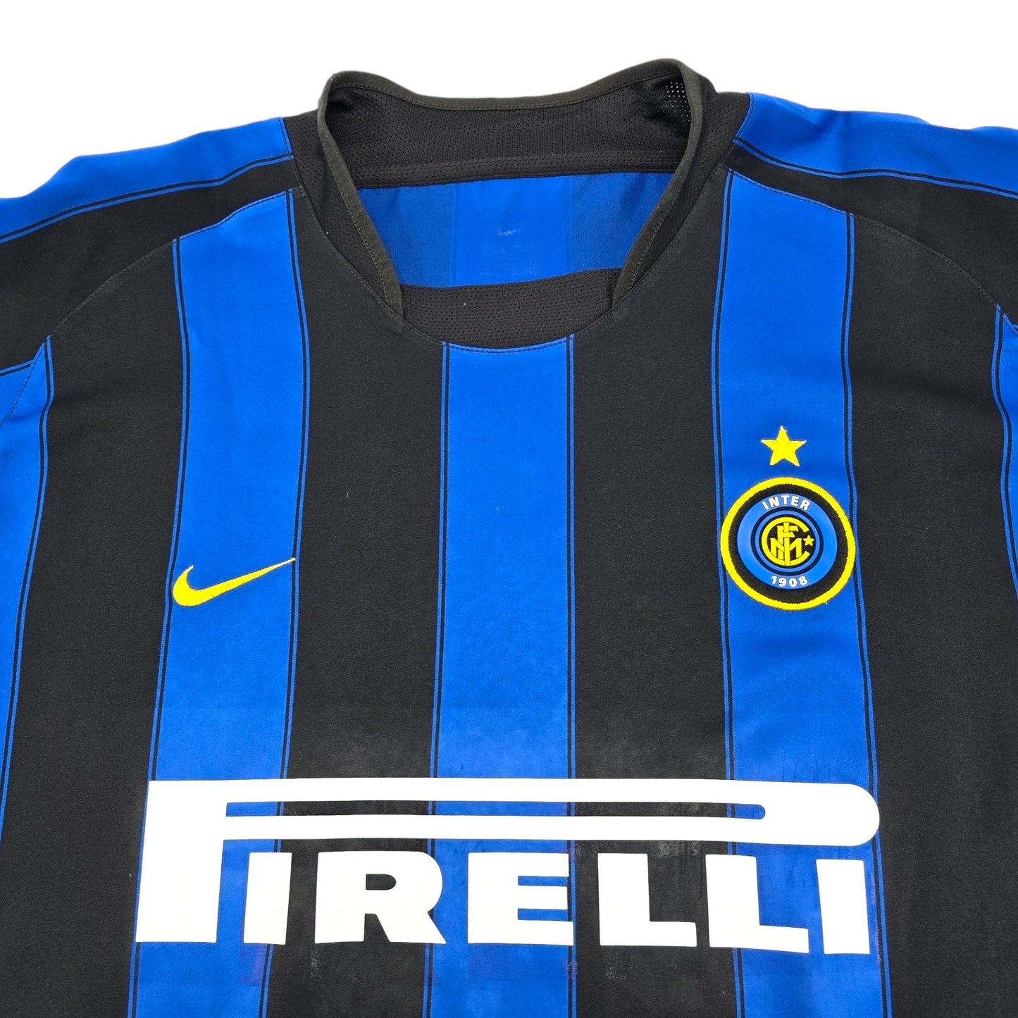 2003/04 Inter Milan Home Football Shirt (XL) Nike #4 Zanetti