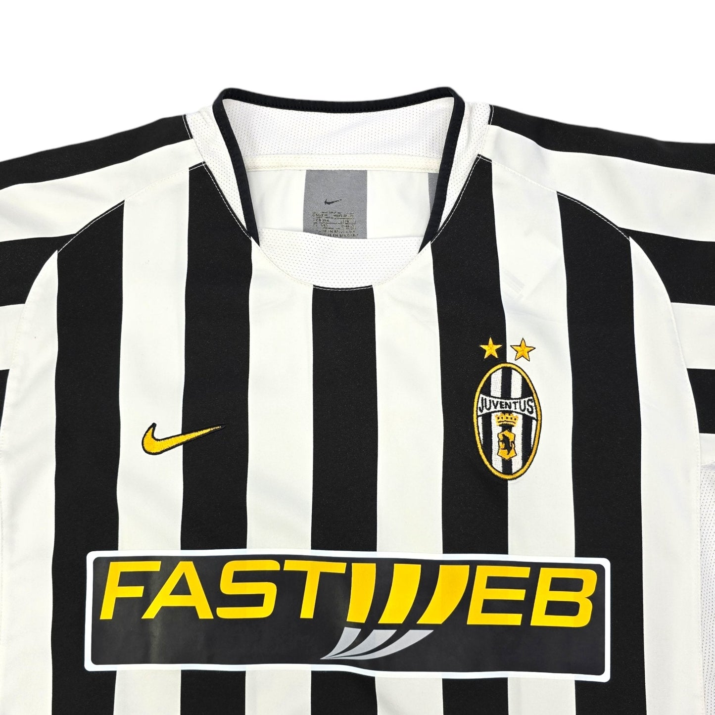 2003/04 Juventus Home Football Shirt (M) Nike #19 Zambrotta