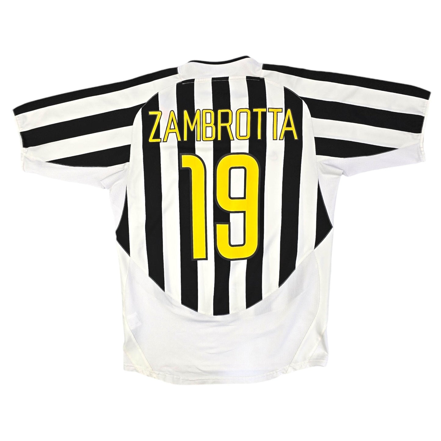 2003/04 Juventus Home Football Shirt (M) Nike #19 Zambrotta