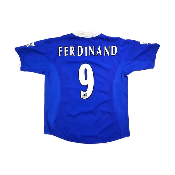 2003/04 Leicester City Home Football Shirt (L) Le Coq Sportif # 9 Ferdinand
