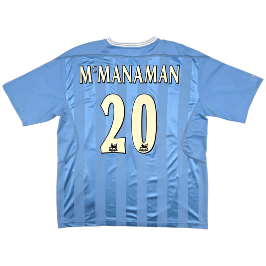 2003/04 Manchester City Home Football Shirt (2XL) Reebok #20 McManaman