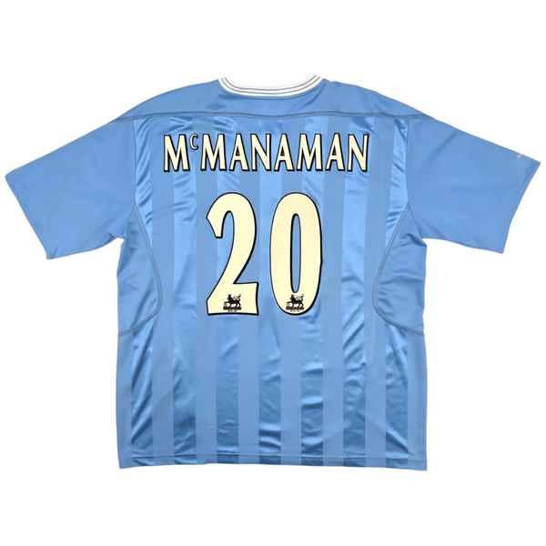 2003/04 Manchester City Home Football Shirt (2XL) Reebok #20 McManaman