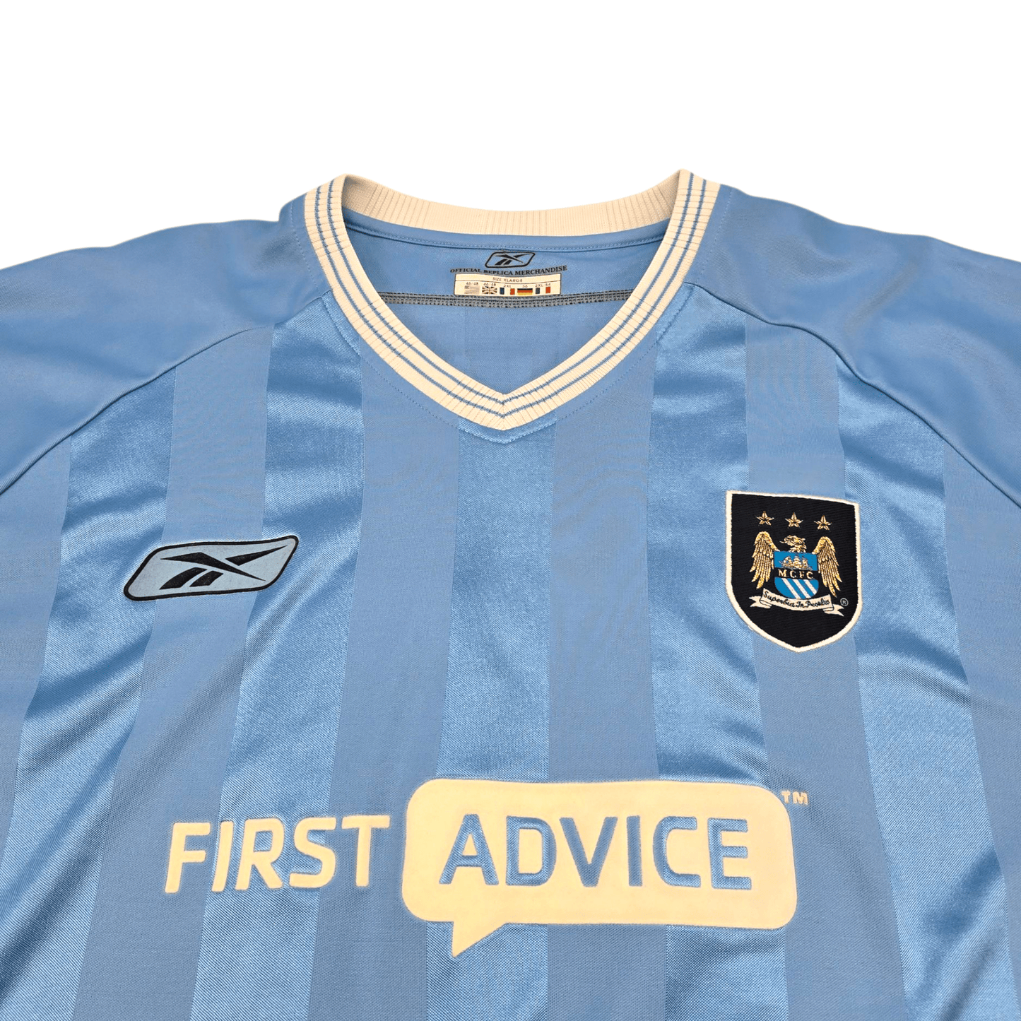 2003/04 Manchester City Home Football Shirt (2XL) Reebok #20 McManaman