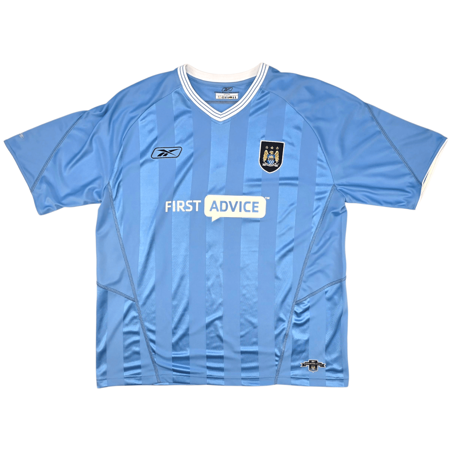 2003/04 Manchester City Home Football Shirt (2XL) Reebok #9 Wanchope