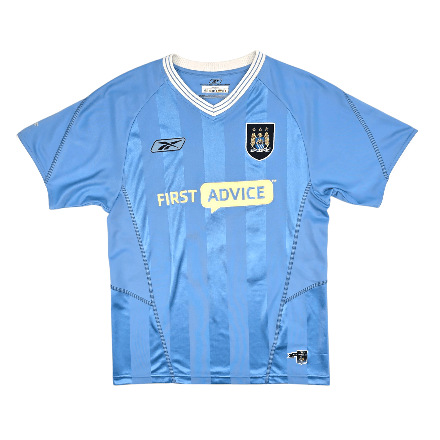 2003/04 Manchester City Home Football Shirt (S) Reebok #39 Anelka