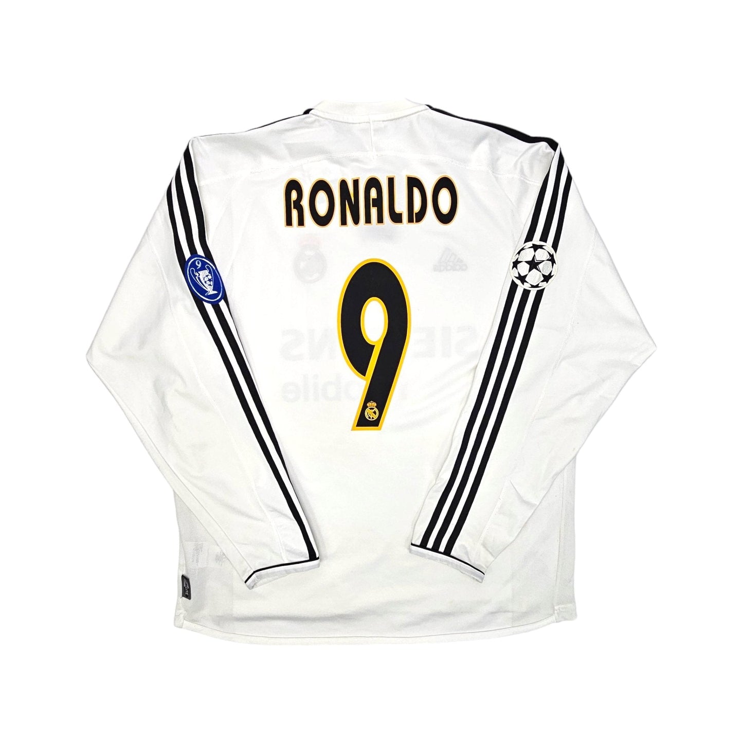 2003/04 Real Madrid Home Football Shirt (L) Adidas #9 Ronaldo