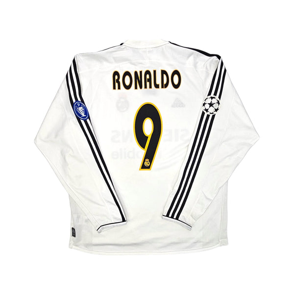 2003/04 Real Madrid Home Football Shirt (L) Adidas #9 Ronaldo
