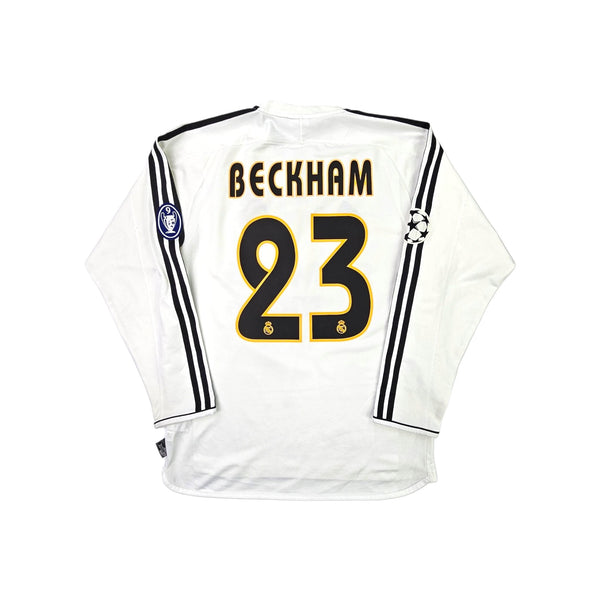 2003/04 Real Madrid Home Football Shirt (M) Adidas #23 Beckham
