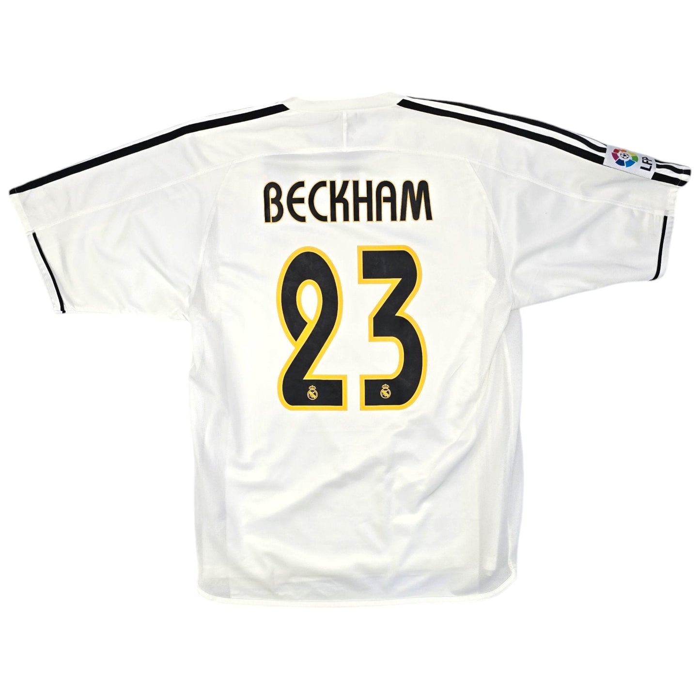 2003/04 Real Madrid Home Football Shirt (M) Adidas #23 Beckham (Player Version)