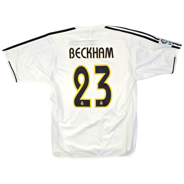 2003/04 Real Madrid Home Football Shirt (M) Adidas #23 Beckham (Player Version)