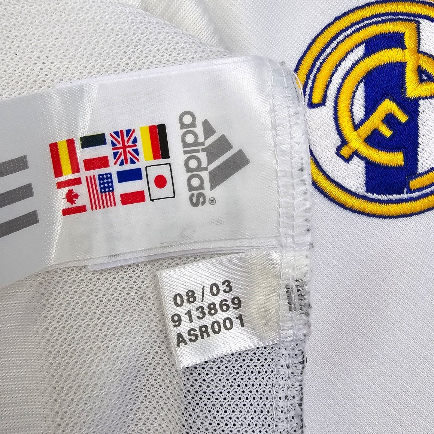 2003/04 Real Madrid Home Football Shirt (S) Adidas #9 Ronaldo (UCL)