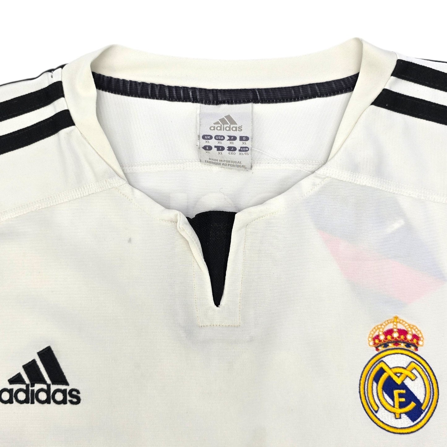 2003/04 Real Madrid Home Football Shirt (XL) Adidas #3 R.Carlos (UCL)