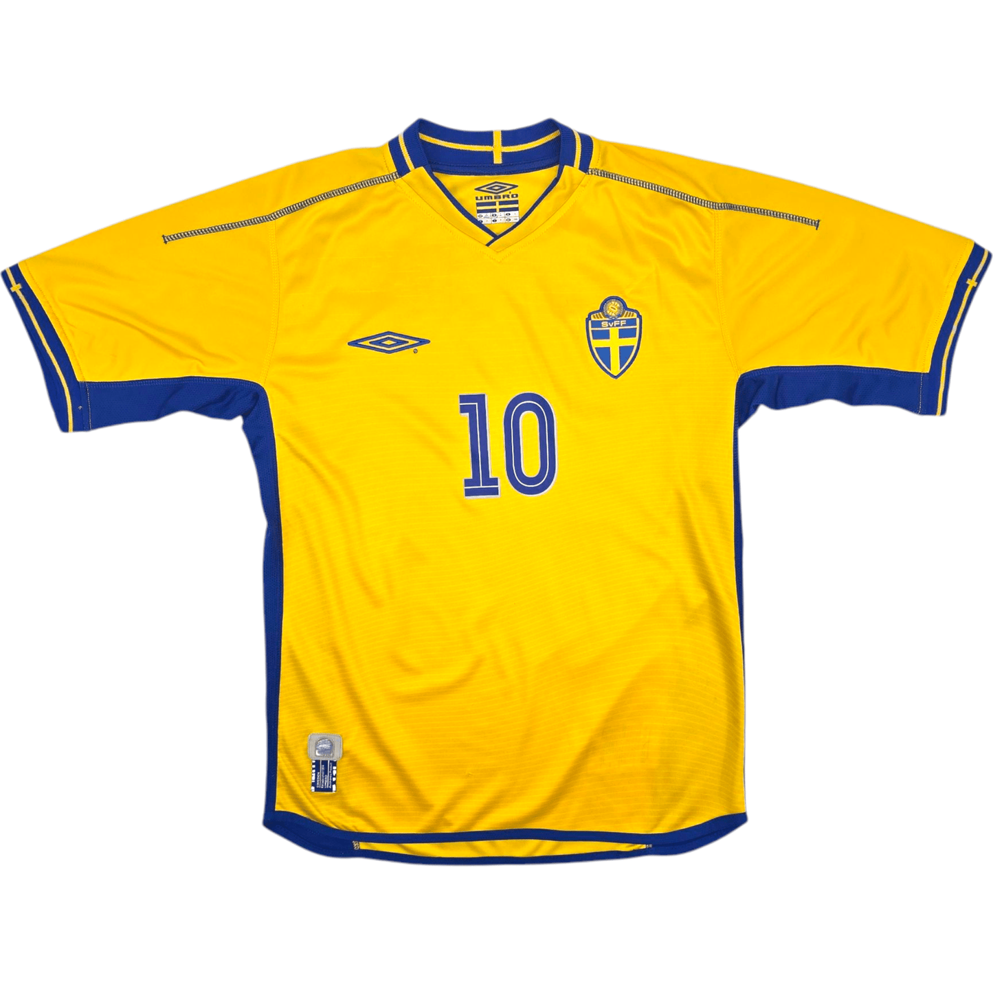 2003/04 Sweden Home Football Shirt (S) Umbro #10 Ibrahimovic
