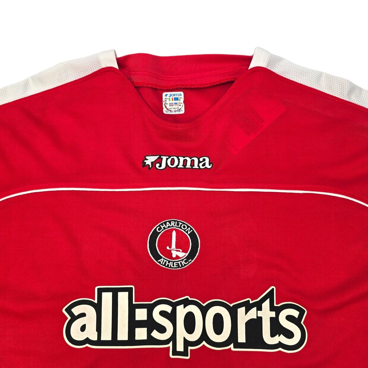 2003/05 Charlton Athletic Home Football Shirt (M) Joma #11 Di Canio