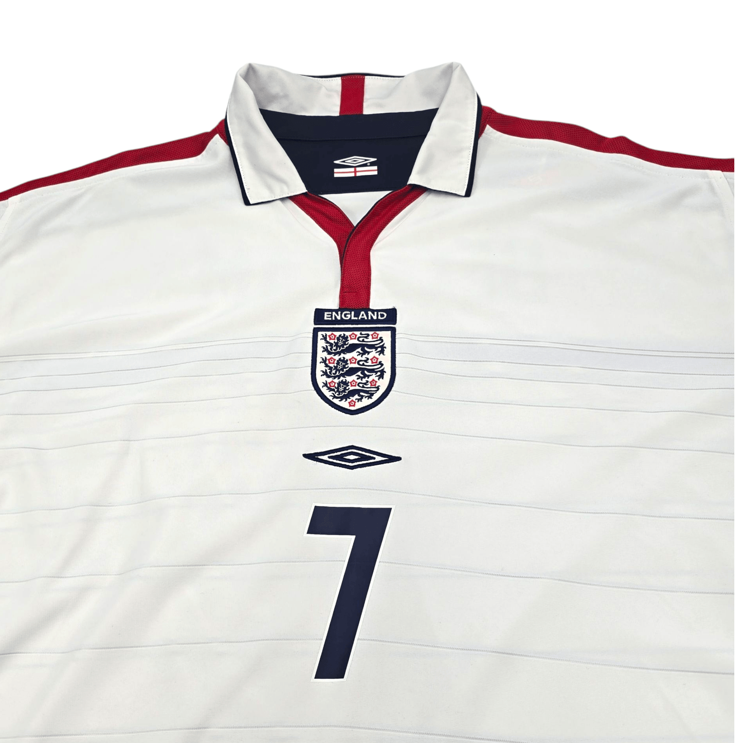 2003/05 England Home Football Shirt (2XL) Umbro #7 Beckham