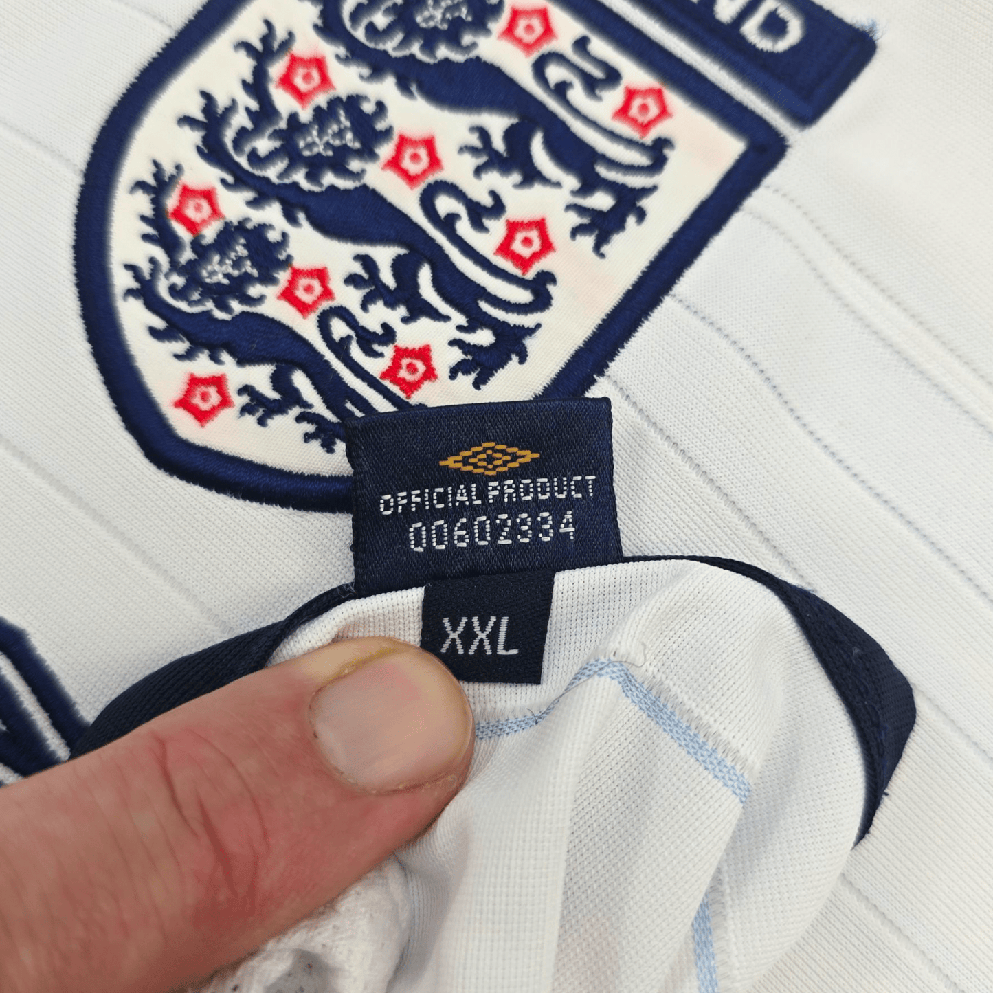 2003/05 England Home Football Shirt (2XL) Umbro #7 Beckham