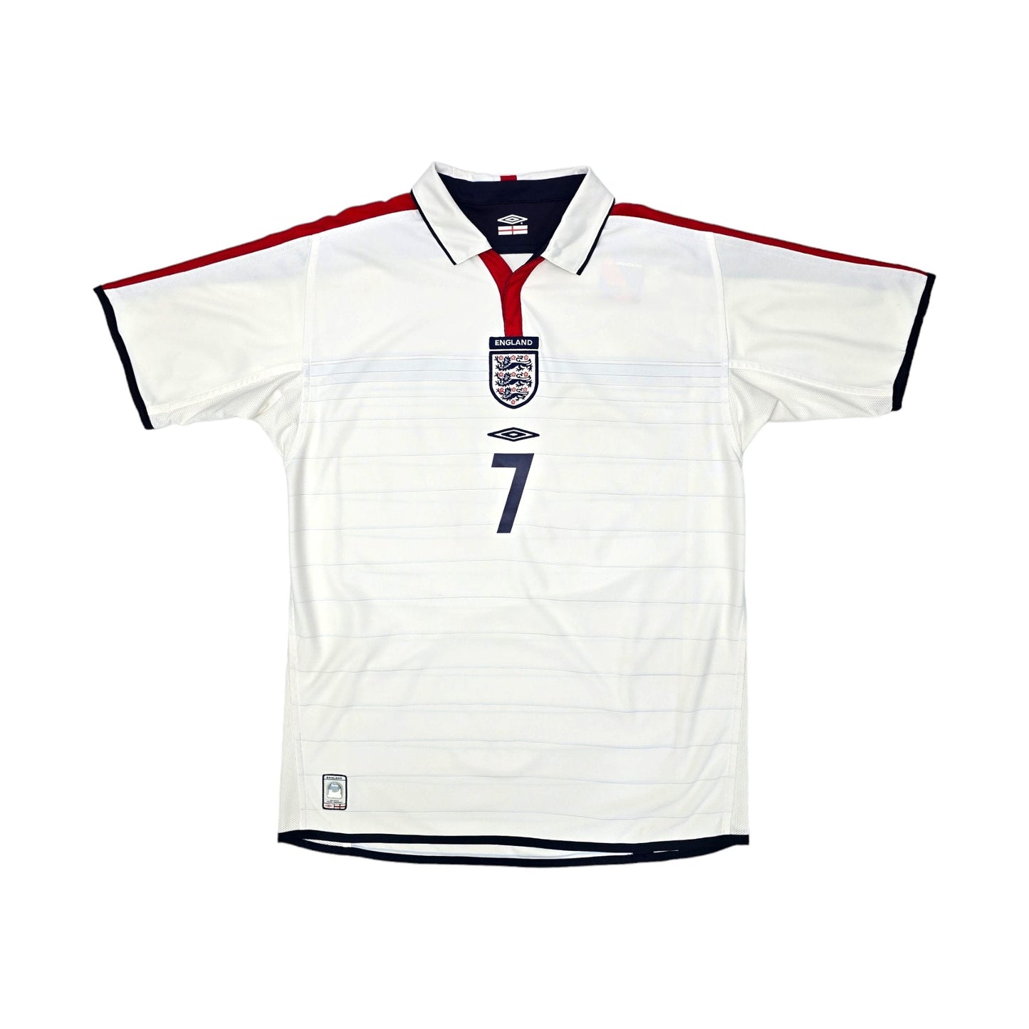 2003/05 England Home Football Shirt (L) Umbro #7 Beckham