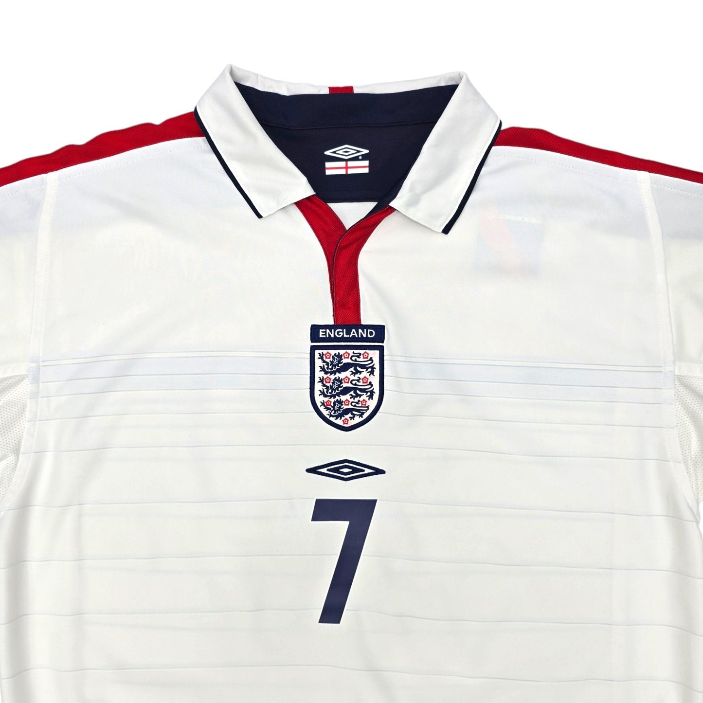 2003/05 England Home Football Shirt (L) Umbro #7 Beckham