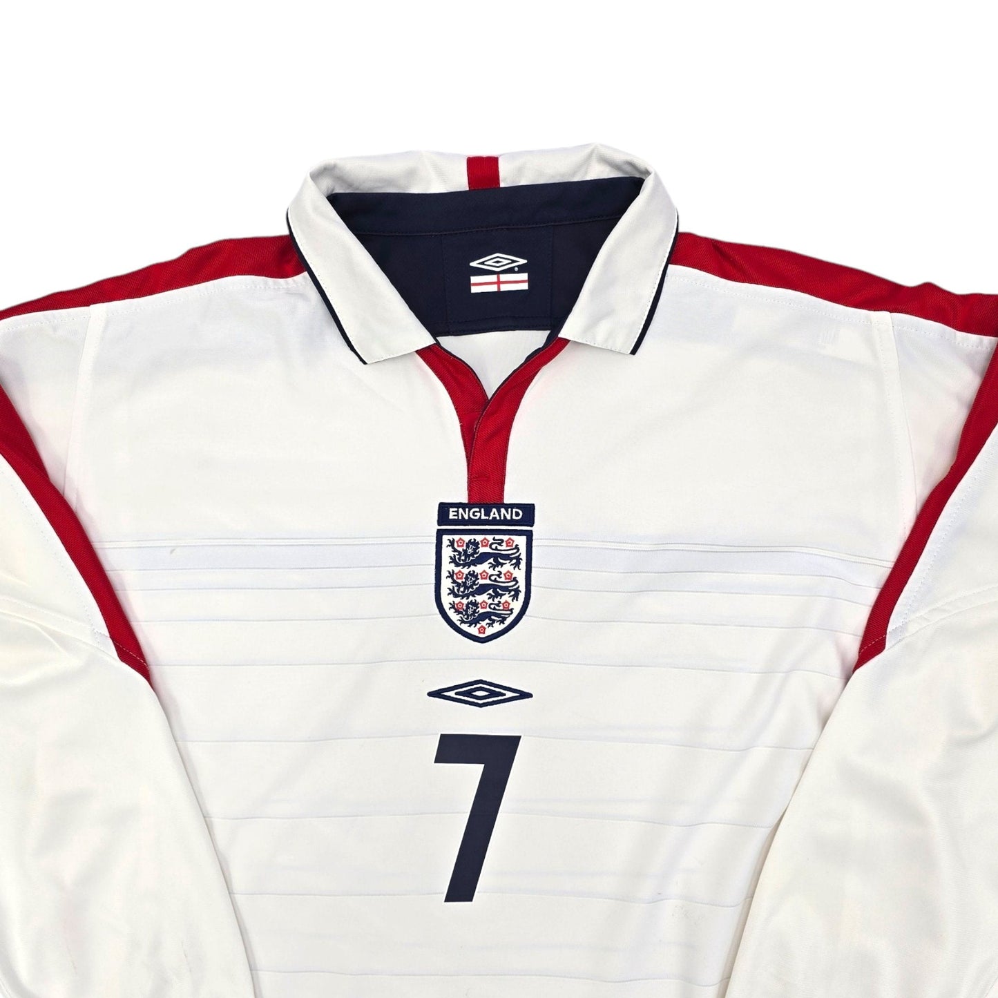 2003/05 England Home Football Shirt (L) Umbro #7 Beckham