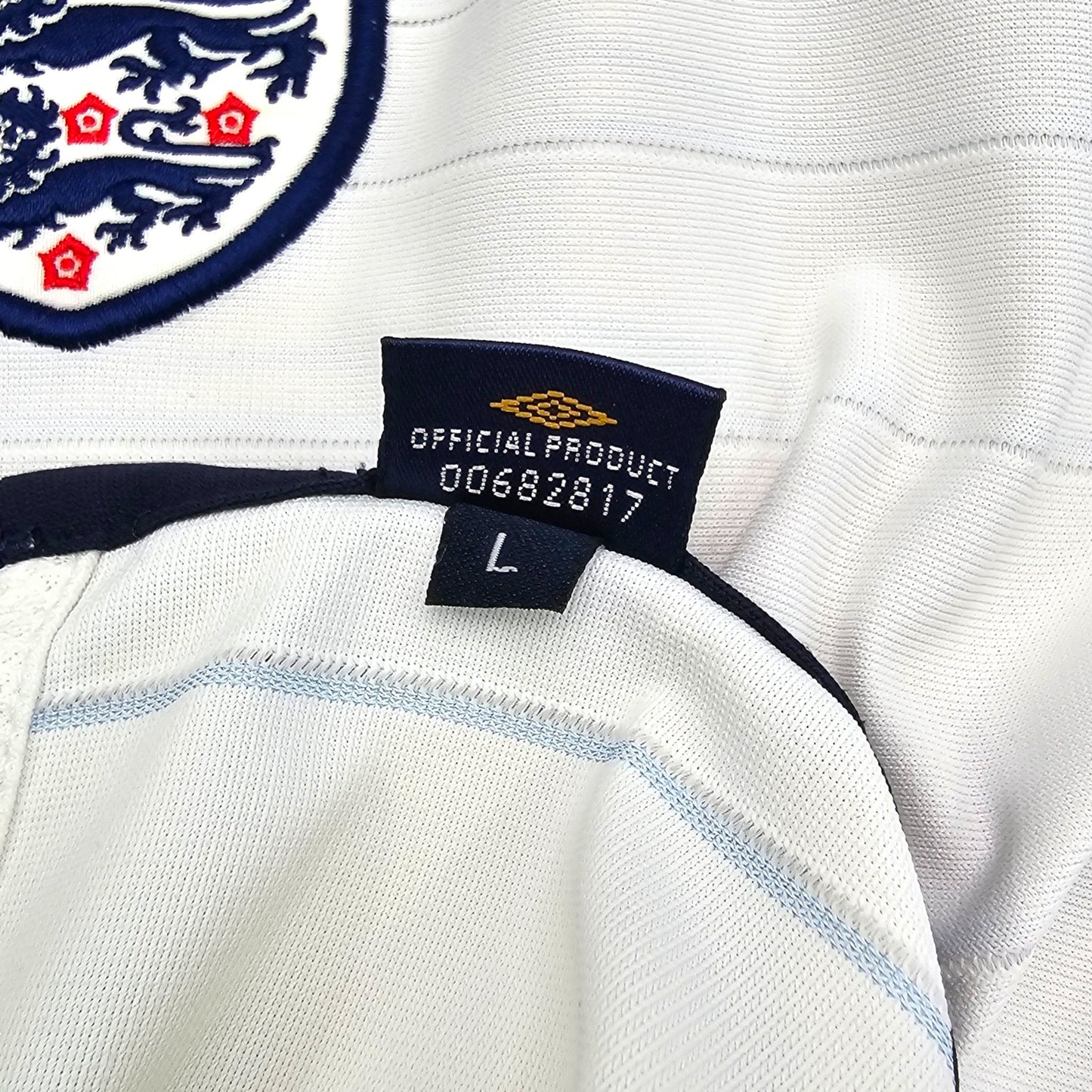 2003/05 England Home Football Shirt (L) Umbro #7 Beckham