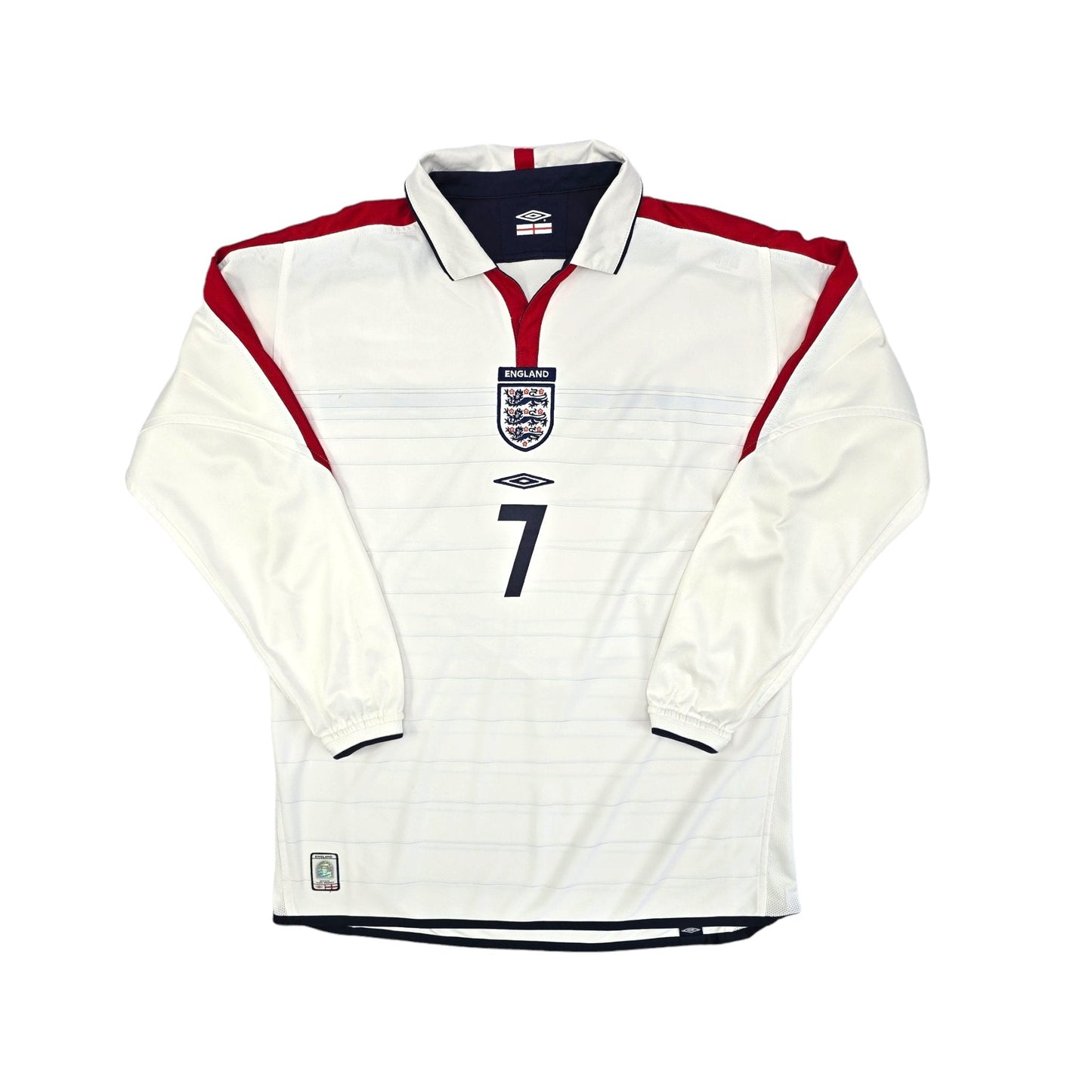 2003/05 England Home Football Shirt (L) Umbro #7 Beckham