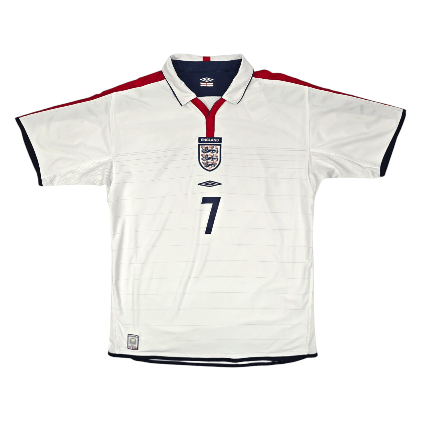 2003/05 England Home Football Shirt (L) Umbro #7 Beckham