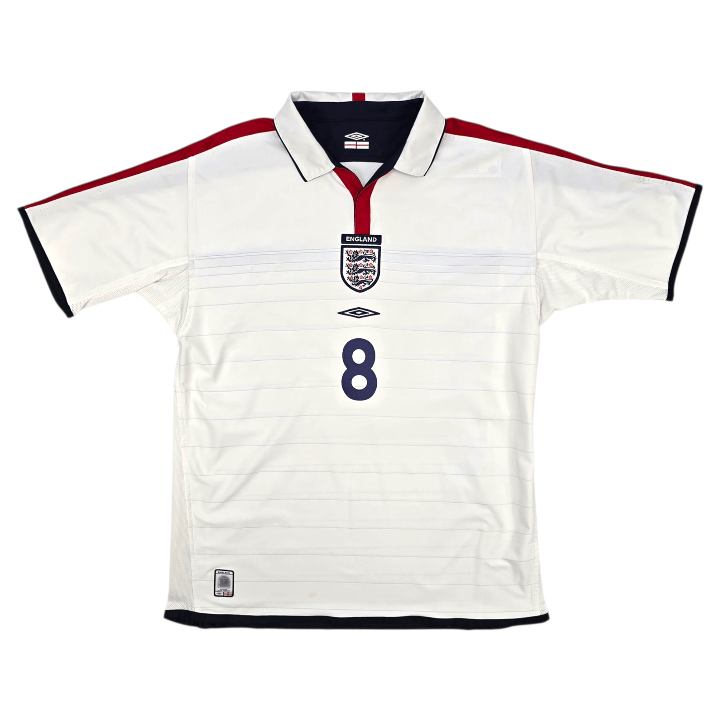 2003/05 England Home Football Shirt (L) Umbro #8 Scholes