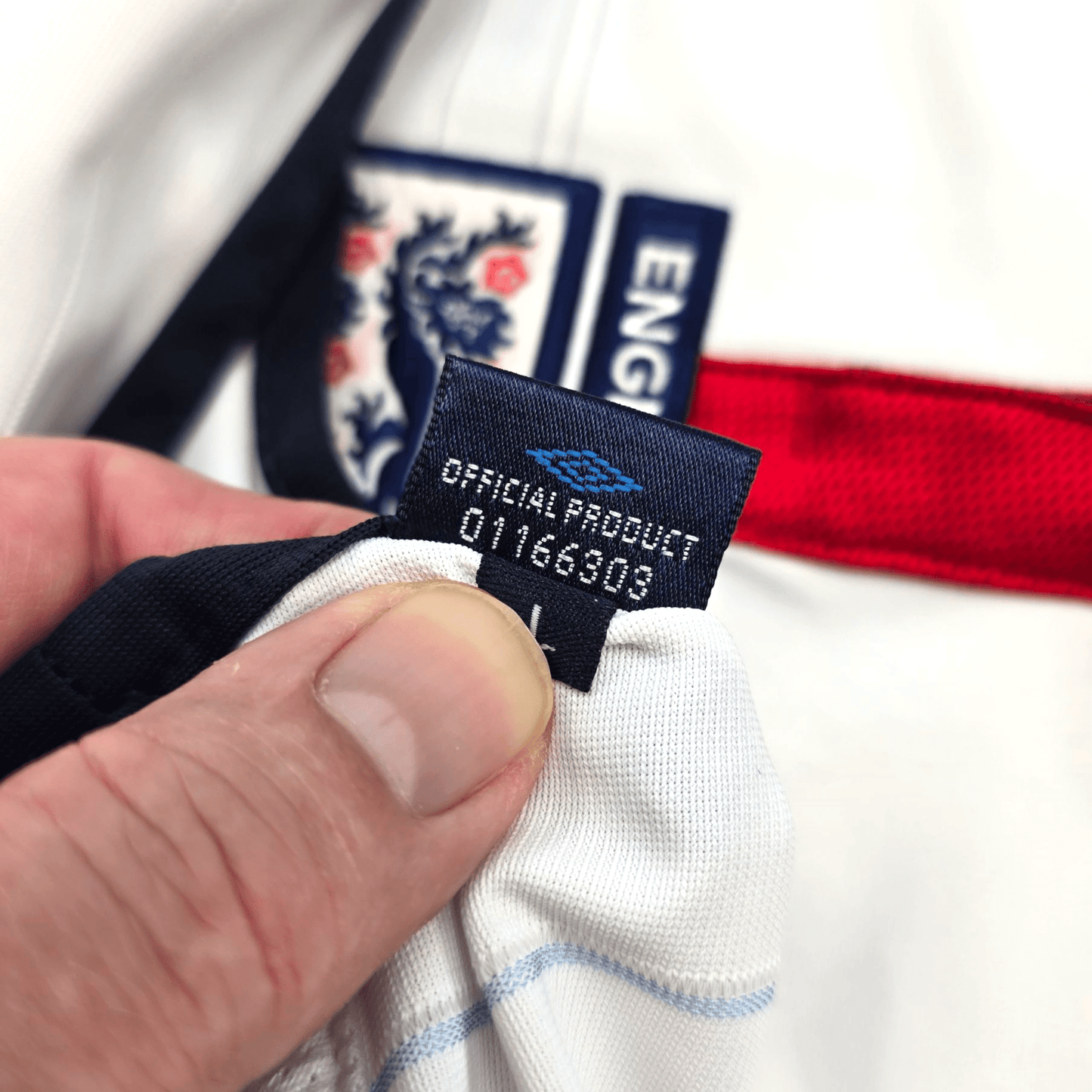 2003/05 England Home Football Shirt (L) Umbro #8 Scholes