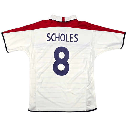 2003/05 England Home Football Shirt (L) Umbro #8 Scholes