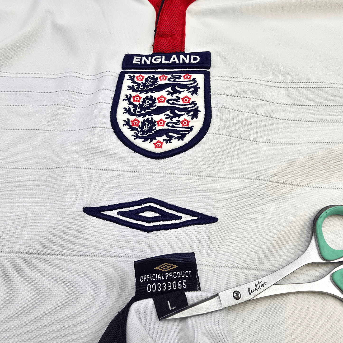2003/05 England Home Football Shirt (L) Umbro