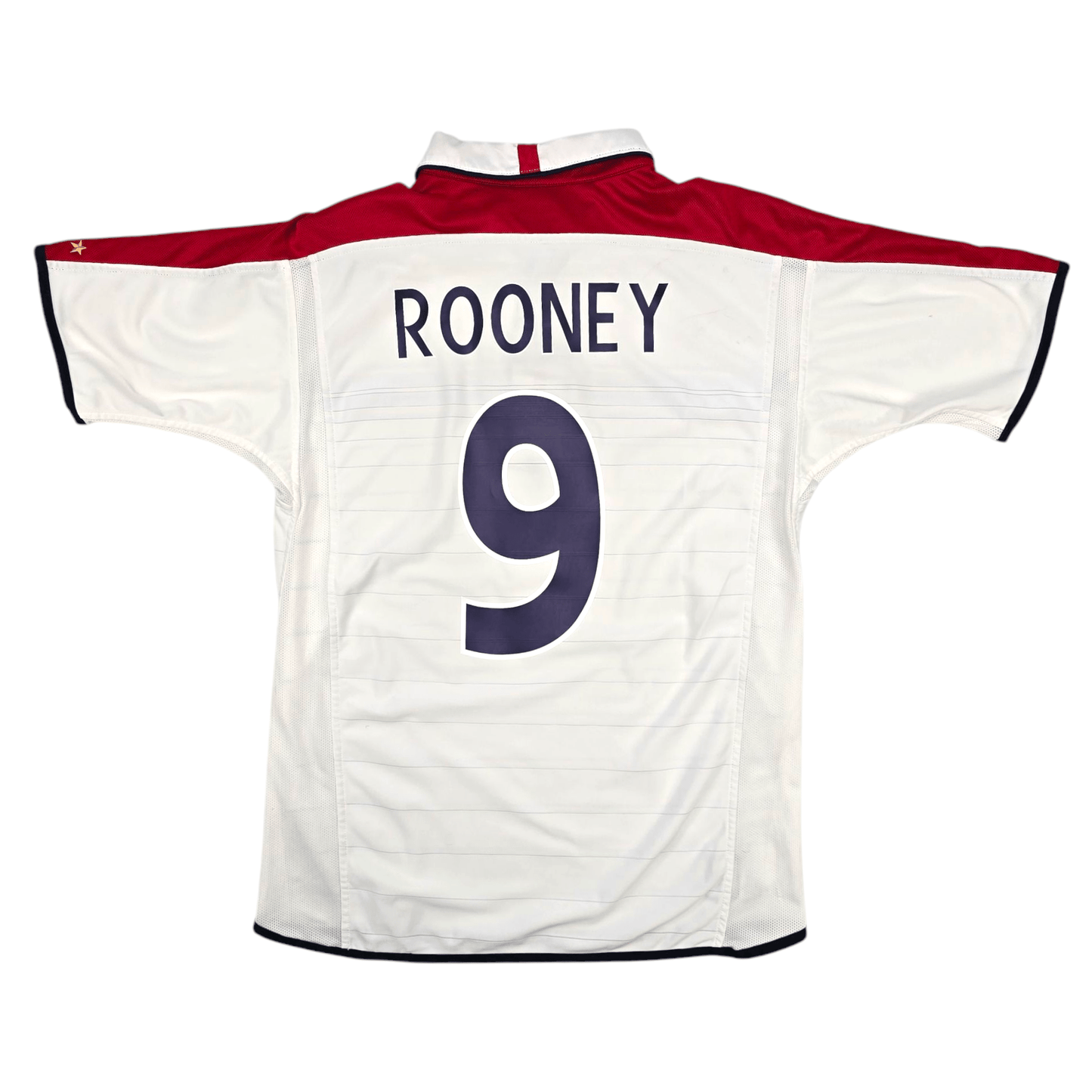 2003/05 England Home Football Shirt (M) Umbro #9 Rooney