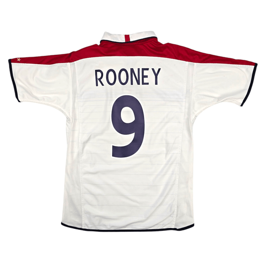 2003/05 England Home Football Shirt (M) Umbro #9 Rooney