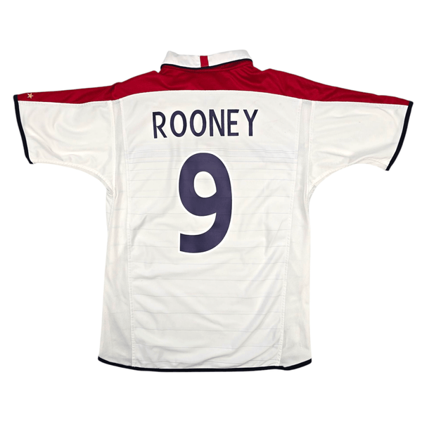 2003/05 England Home Football Shirt (M) Umbro #9 Rooney