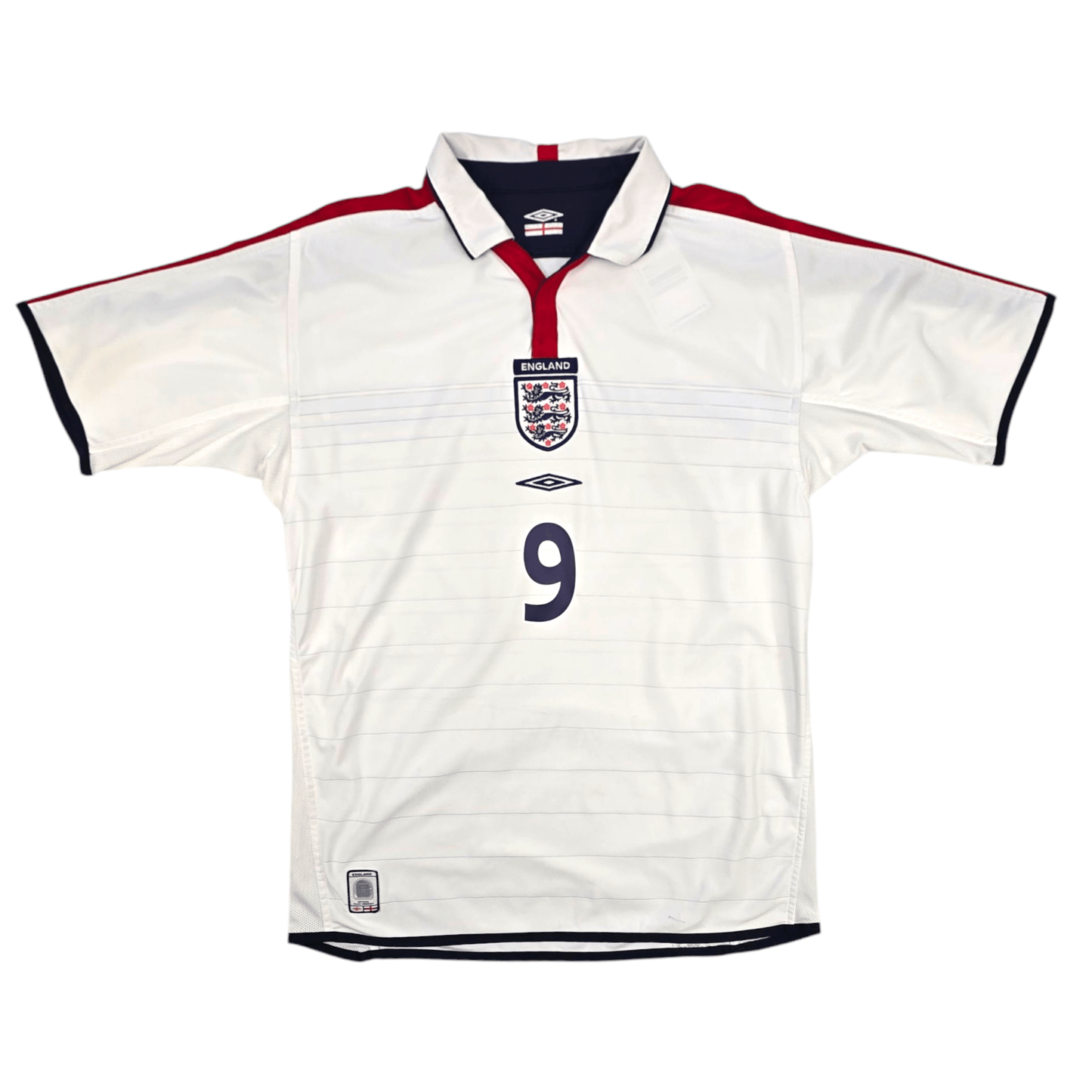 2003/05 England Home Football Shirt (M) Umbro #9 Rooney