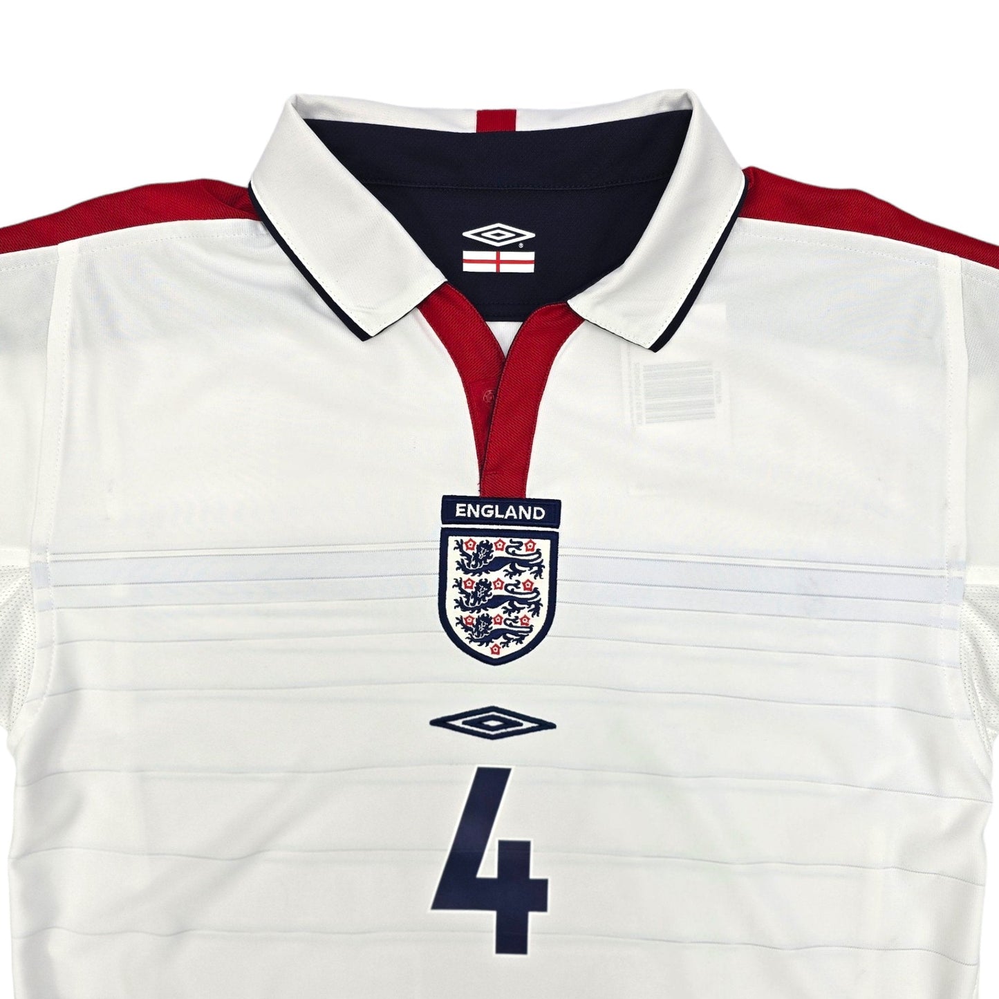 2003/05 England Home Football Shirt (S) Umbro #4 Gerrard