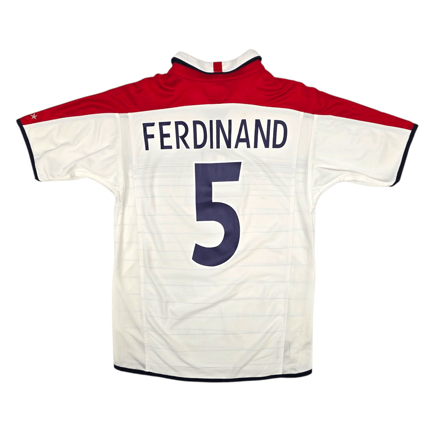 2003/05 England Home Football Shirt (S) Umbro #5 Ferdinand