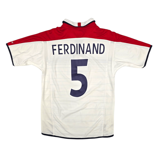 2003/05 England Home Football Shirt (S) Umbro #5 Ferdinand