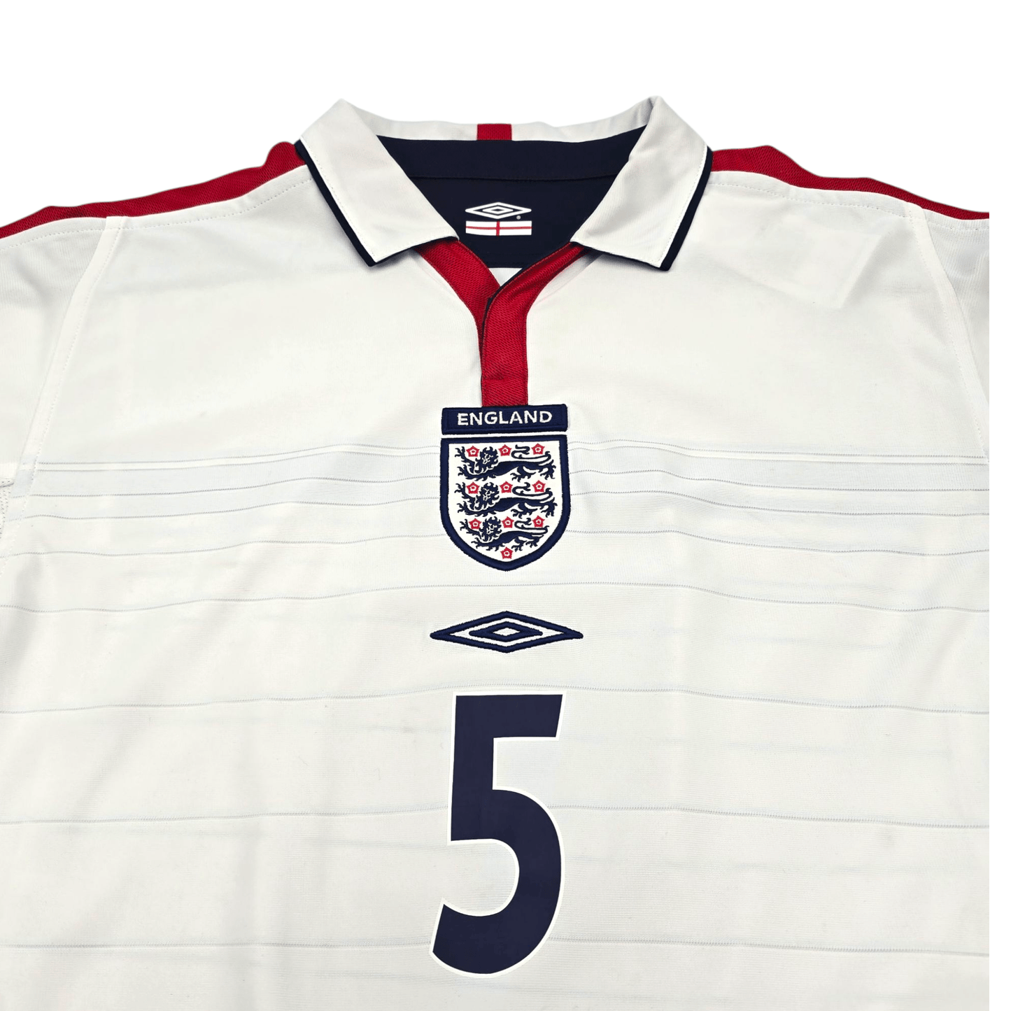 2003/05 England Home Football Shirt (S) Umbro #5 Ferdinand