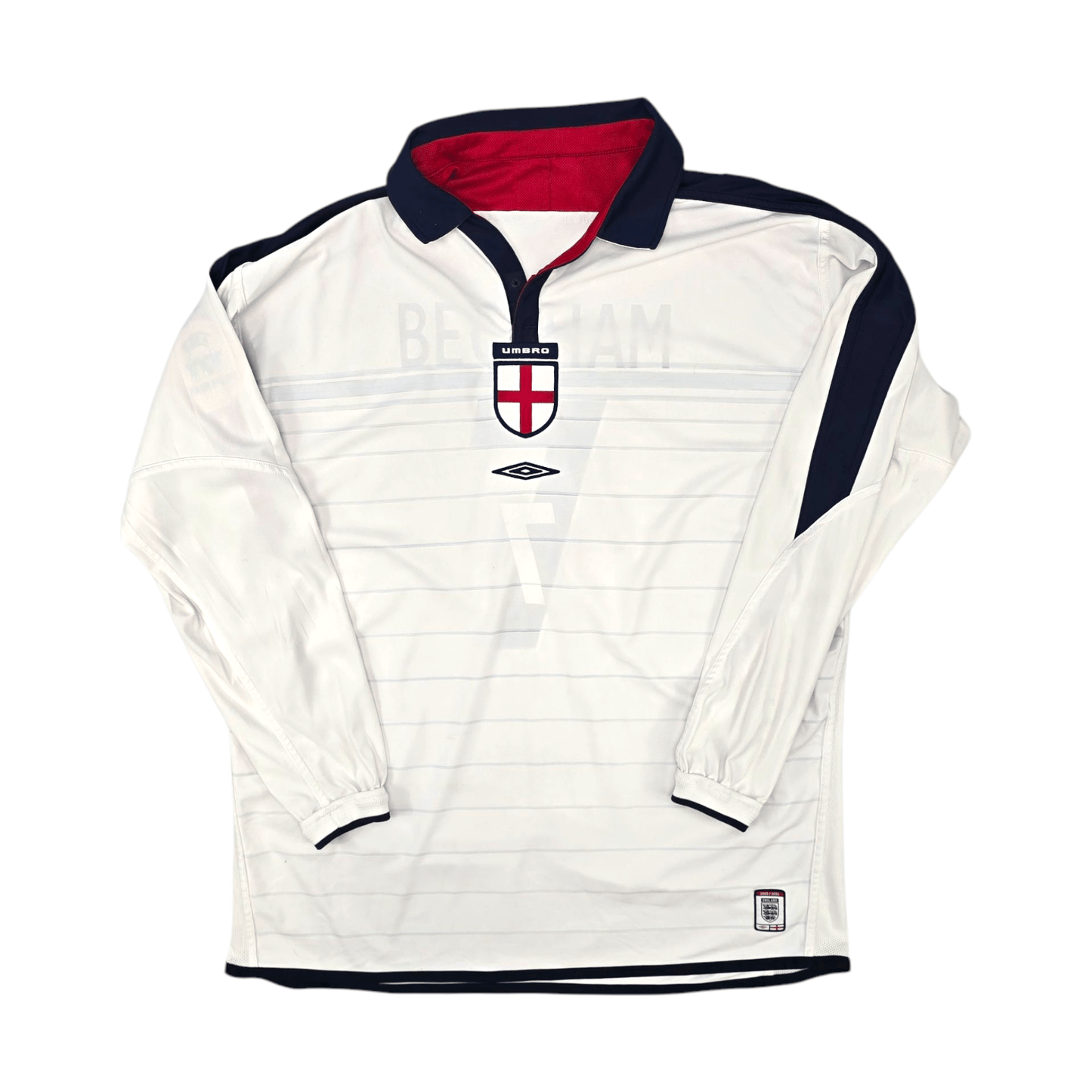 2003/05 England Home Football Shirt (XL) Umbro #7 Beckham