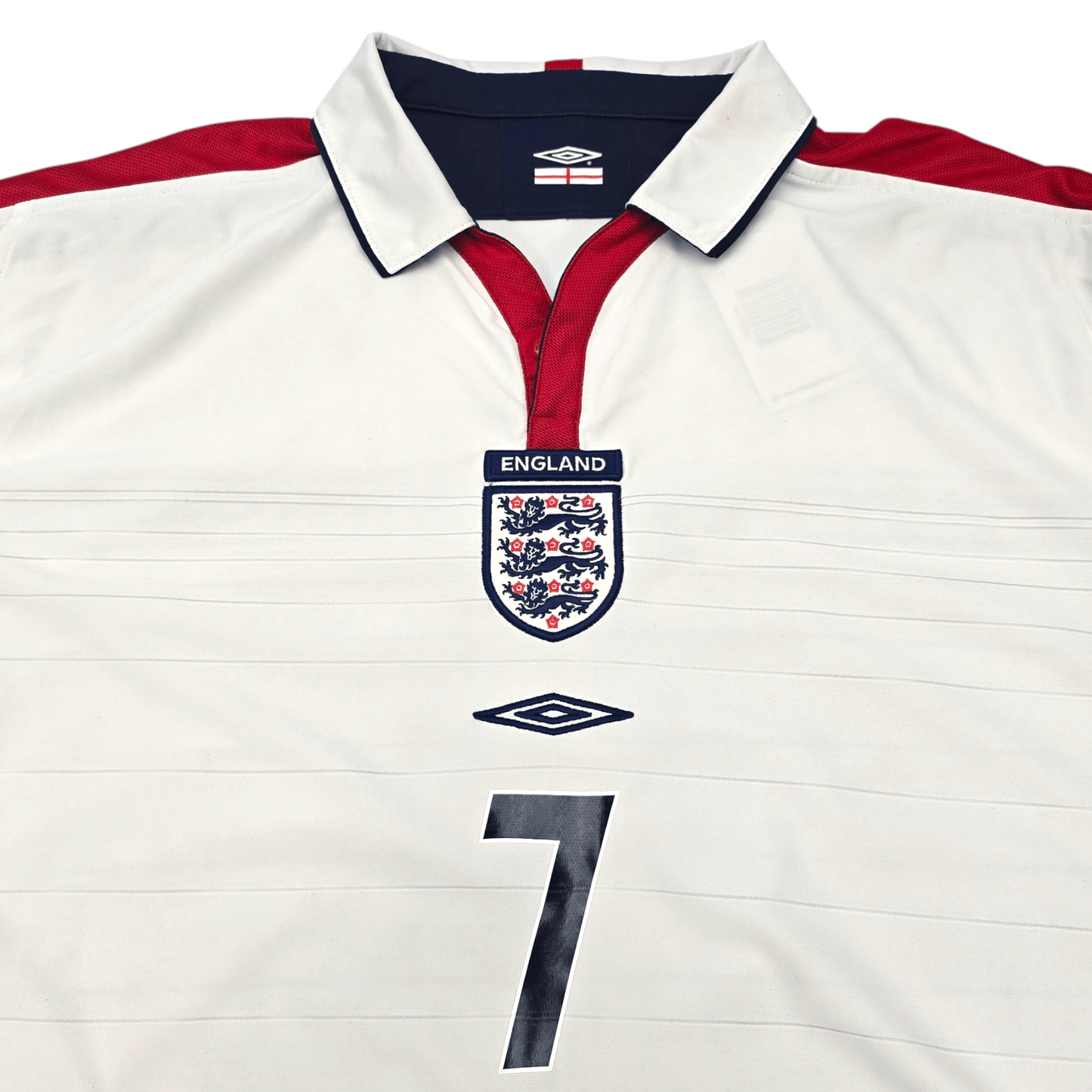 2003/05 England Home Football Shirt (XL) Umbro #7 Beckham