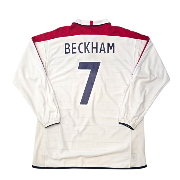 2003/05 England Home Football Shirt (XL) Umbro #7 Beckham