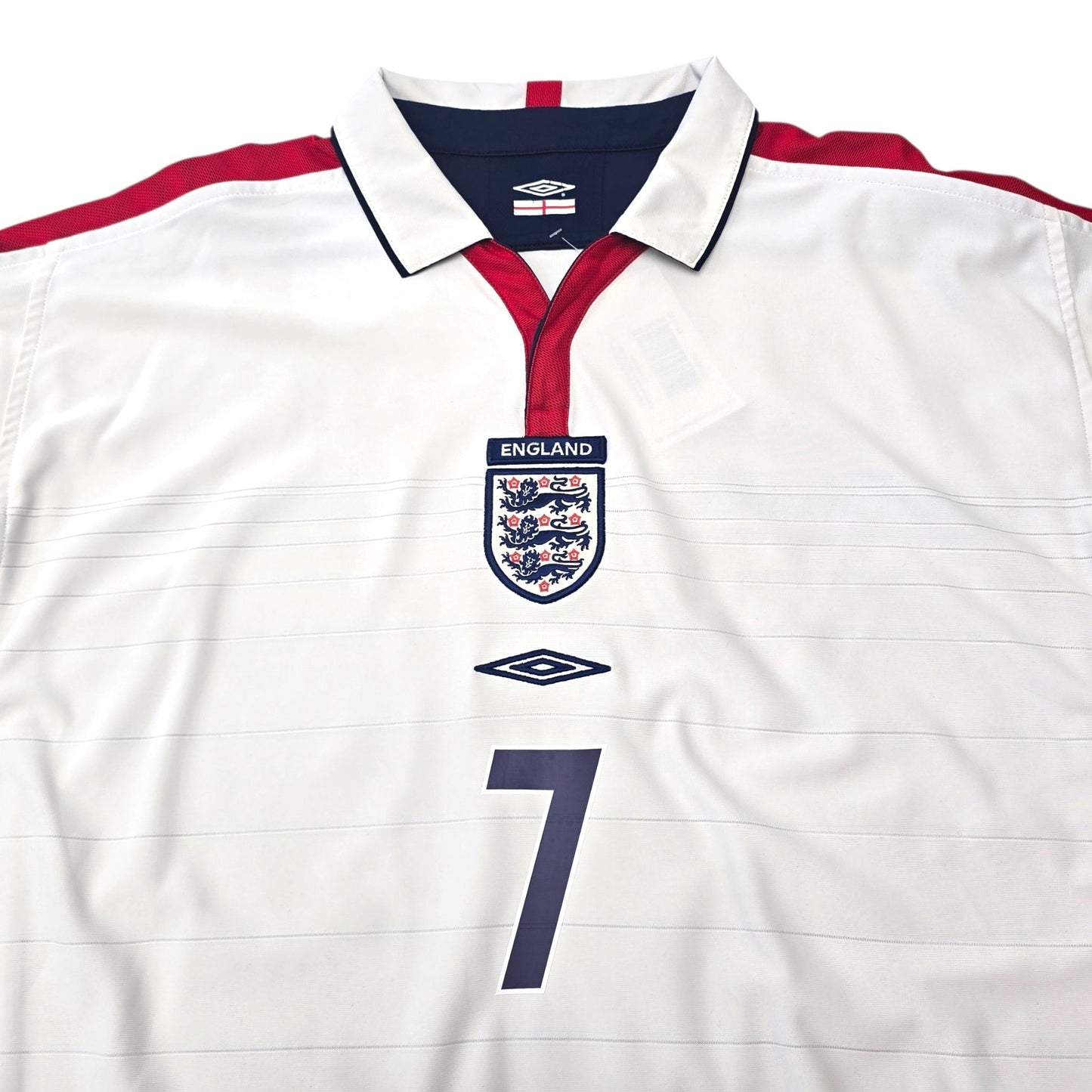 2003/05 England Home Football Shirt (XL) Umbro #7 Beckham