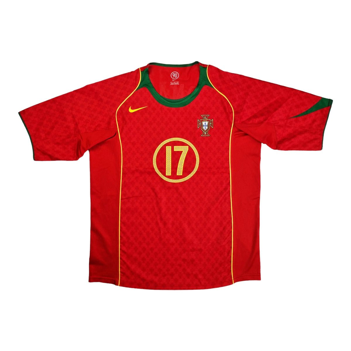 2004 Portugal Home Football Shirt (L) Nike #17 Ronaldo