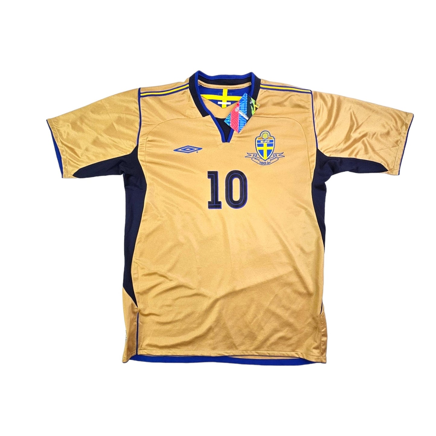 2004 Sweden Third Football Shirt (L) Umbro #10 Ibrahimovic (Centenary)