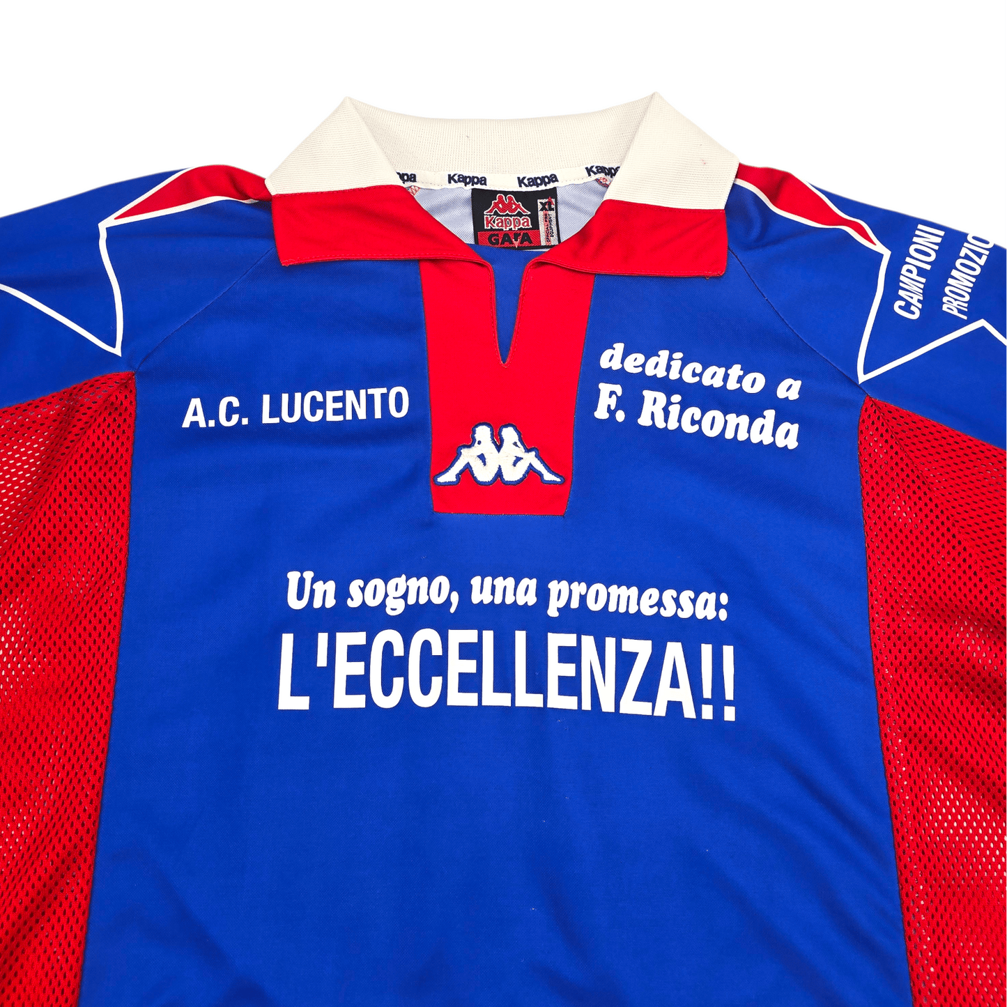 2004/05 AC Lucento Home Football Shirt (XL) Kappa #66 Paolino