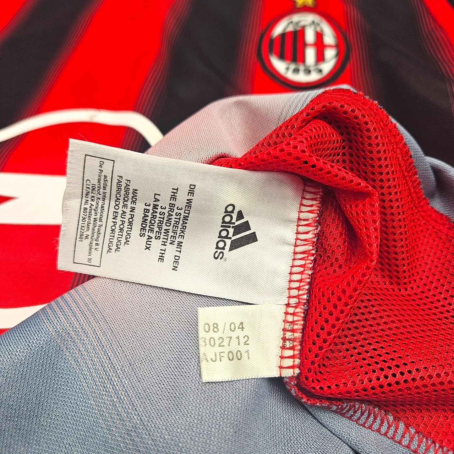 2004/05 AC Milan Home Football Shirt (S) Adidas #7 Shevchenko (UCL)