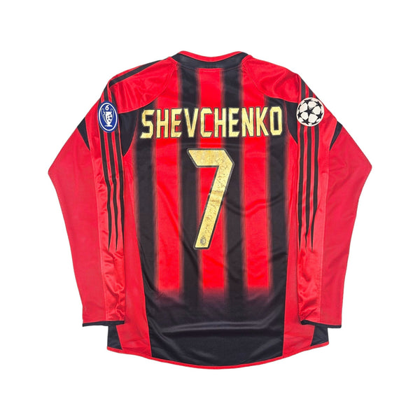 2004/05 AC Milan Home Football Shirt (S) Adidas #7 Shevchenko (UCL)