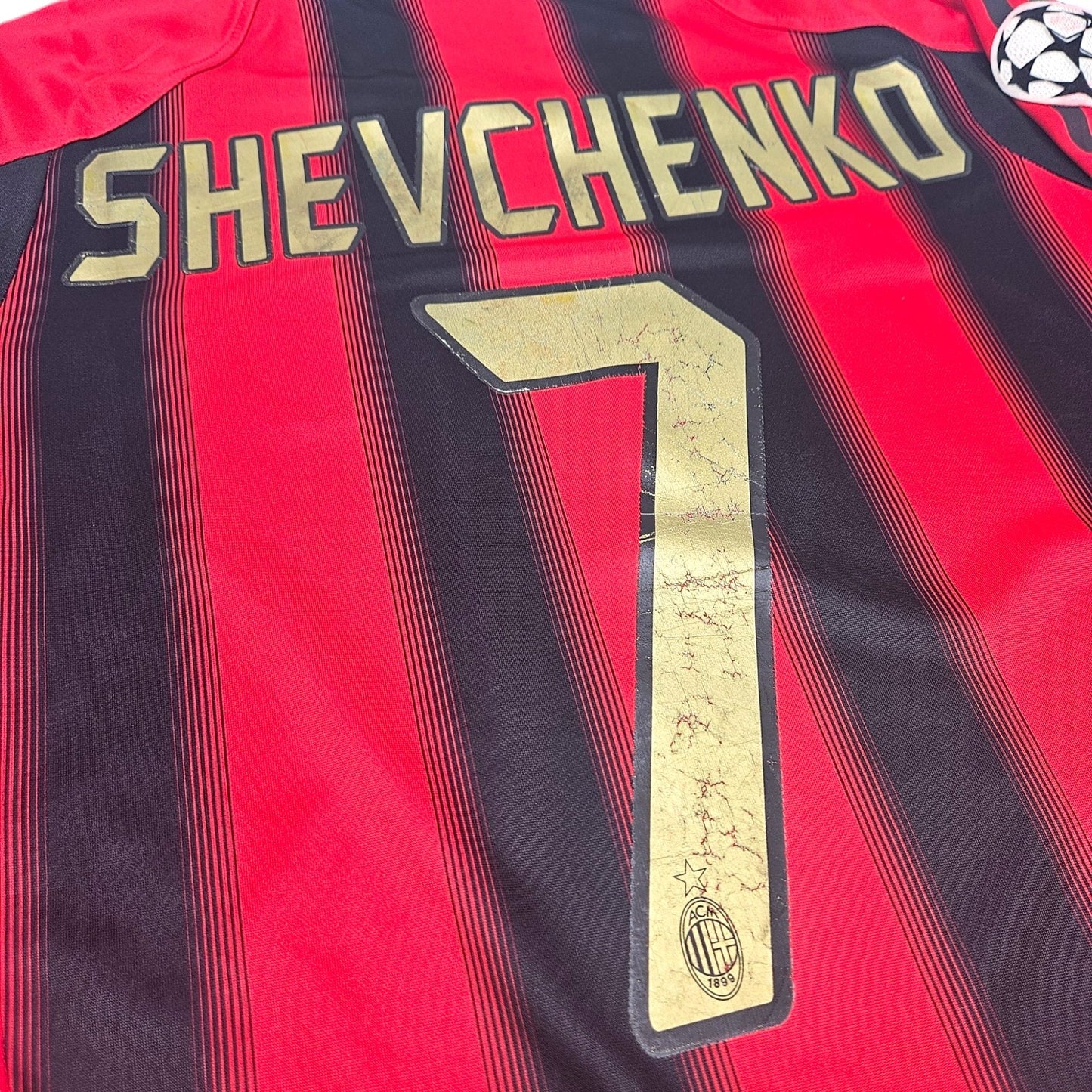 2004/05 AC Milan Home Football Shirt (S) Adidas #7 Shevchenko (UCL)